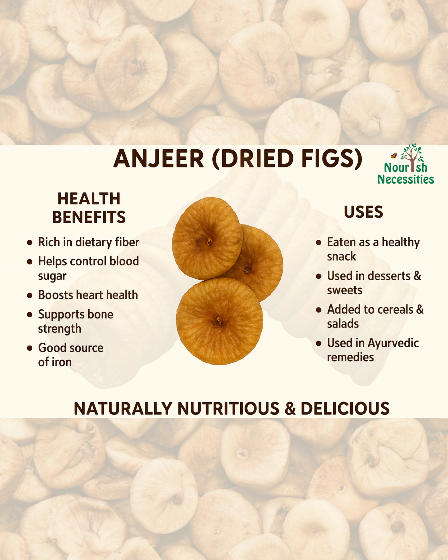 Premium Dried Figs (Anjeer) – Naturally Sweet & Nutritious