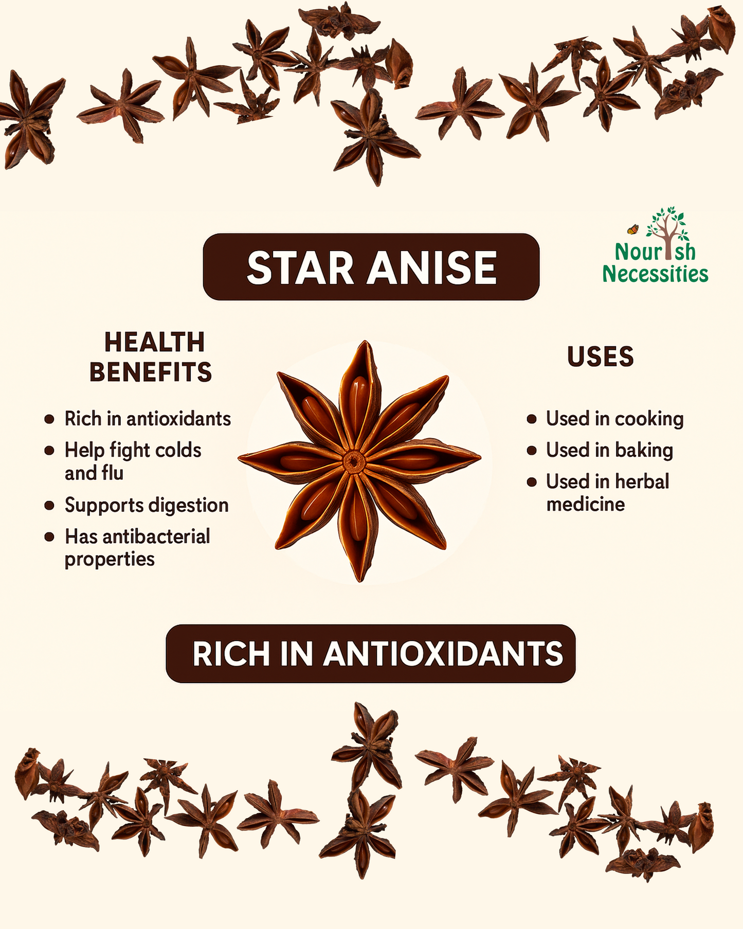Premium Star Anise (Chakra Phool) – 100% Natural Spice