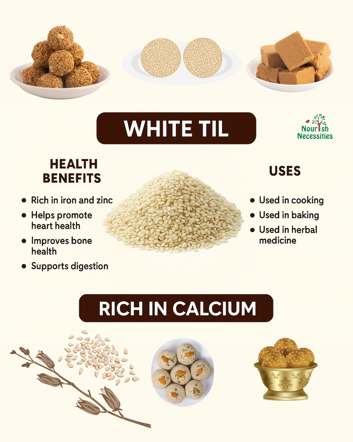 Premium White Til (Safed Til) – 100% Natural Sesame Seeds